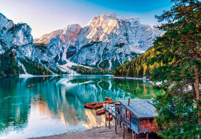 CLEMENTONI 1000 el. COMPACT Emerald Lake Braies [PUZZLE]