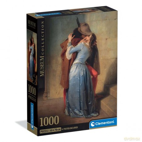 CLEMENTONI 1000 el. COMPACT MUSEUM Hayes, The Kiss [PUZZLE]