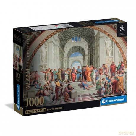 CLEMENTONI 1000 el. COMPACT MUSEUM Raffaello, School of Athens [PUZZLE]