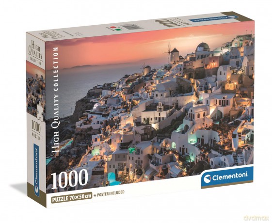 CLEMENTONI 1000 el. COMPACT Shades of Santorini [PUZZLE]