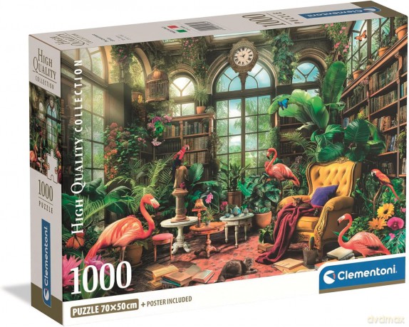 CLEMENTONI 1000 el. COMPACT The Greenhouse Library [PUZZLE]