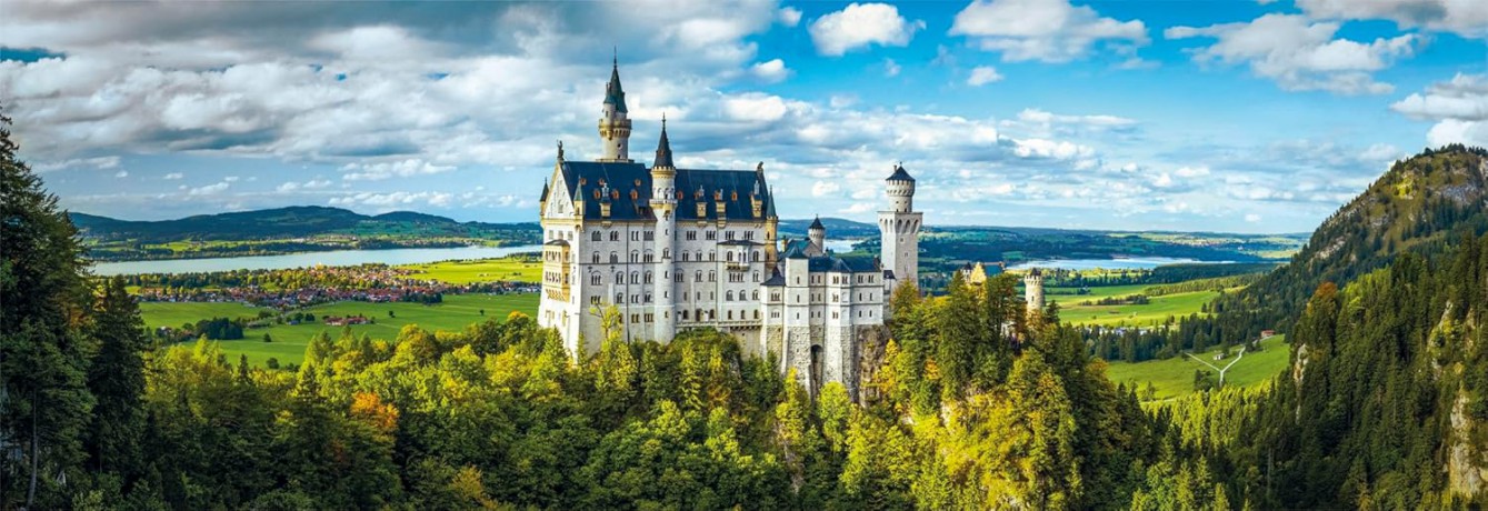 CLEMENTONI 1000 el. PANORAMA COMPACT The Neuschwanstein Castle [PUZZLE]
