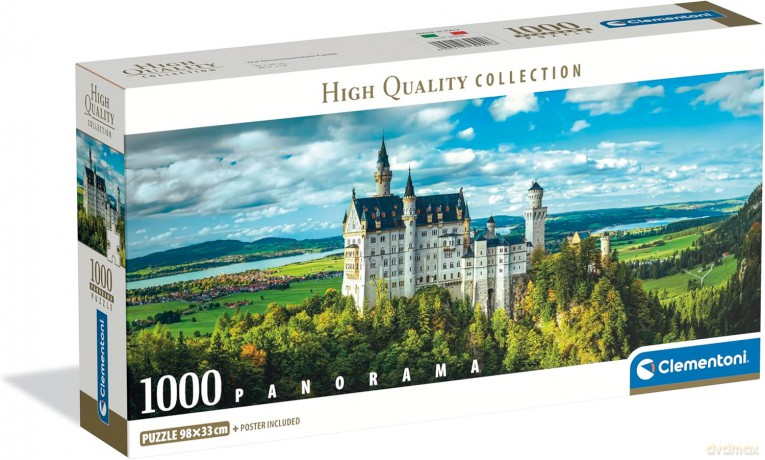 CLEMENTONI 1000 el. PANORAMA COMPACT The Neuschwanstein Castle [PUZZLE]