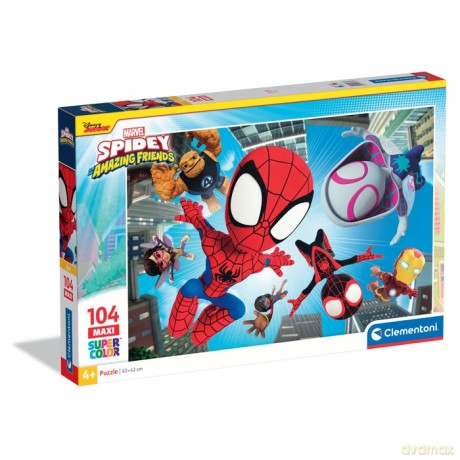 CLEMENTONI 104 el. MAXI SUPER KOLOR Spidey And His Amazing Friends [PUZZLE]