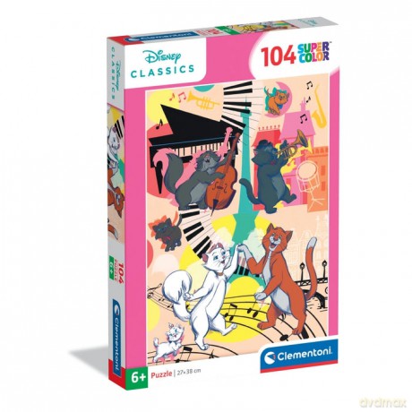 CLEMENTONI 104 el. SUPER KOLOR Aristocats [PUZZLE]