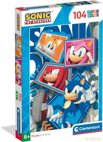 CLEMENTONI 104 el. SUPER KOLOR Sonic [PUZZLE]