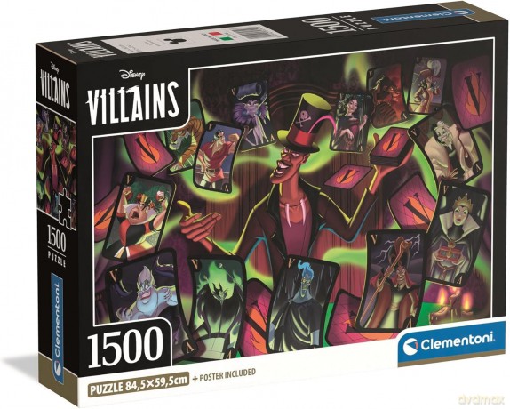 CLEMENTONI 1500 el. COMPACT Disney Vilains [PUZZLE]