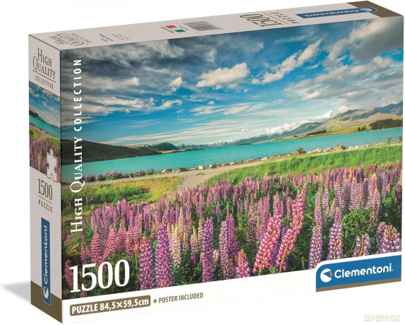 CLEMENTONI 1500 el. COMPACT Lupins at Lake Tekapo [PUZZLE]