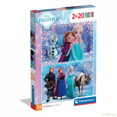 CLEMENTONI 2 x 20 el. SUPER KOLOR Frozen [PUZZLE]