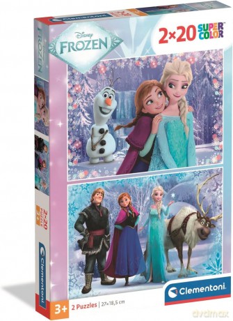 CLEMENTONI 2 x 20 el. SUPER KOLOR Frozen [PUZZLE]