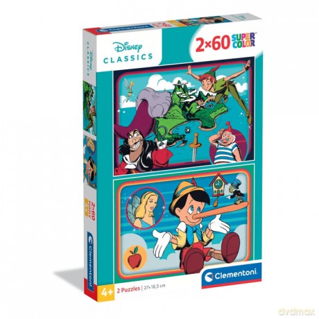 CLEMENTONI 2 x 60 el. SUPER KOLOR Disney Classic [PUZZLE]
