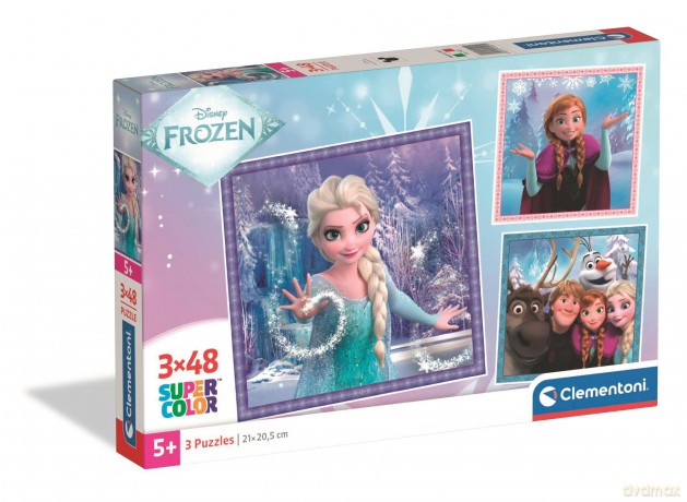 CLEMENTONI 3 x 48 el. SUPER KOLOR Frozen [PUZZLE]