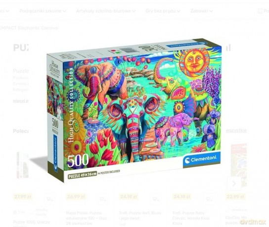 CLEMENTONI 500 el. COMPACT Elephants' Carnival [PUZZLE]