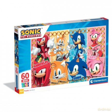 CLEMENTONI 60 el. MAXI SUPER KOLOR Sonic [PUZZLE]