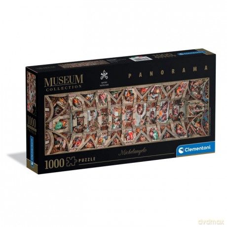 CLEMENTONI PANORAMA 1000 el. MUSEUM Michelangelo, The Sistine Chapel ceiling [PUZZLE]