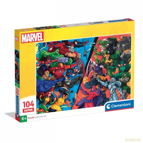 CLEMENTONI SUPER 104 el. SUPER KOLOR Marvel [PUZZLE]