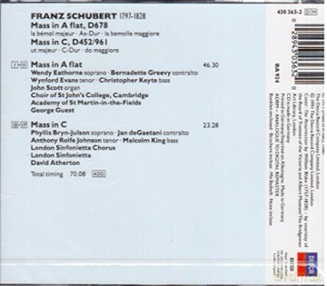 St Johns/Guest: Schb:Mass In A Flat/Mass In C [CD]