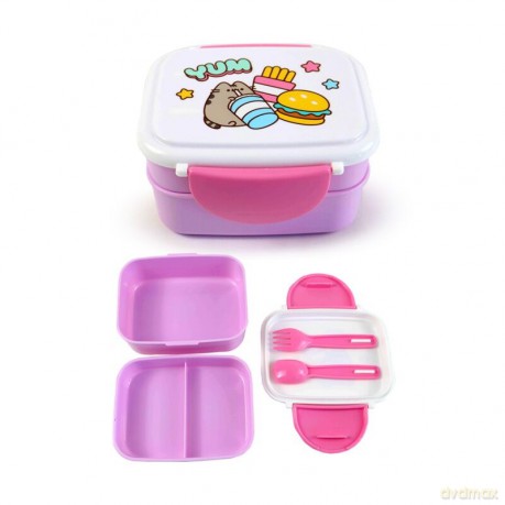 Śniadaniówka Pusheen +sztućce LBOX116