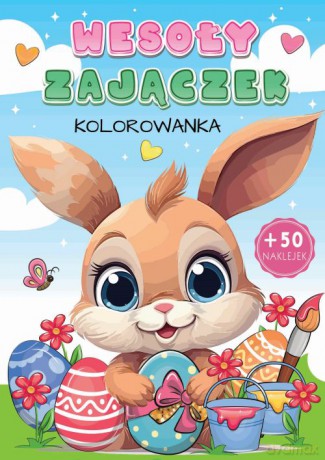 Wesoły zajączek. Kolorowanka [KSIĄŻKA]