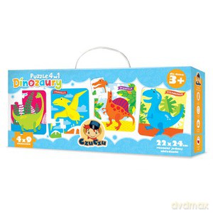 Dinozaury. Puzzle 4w1 [PUZZLE]