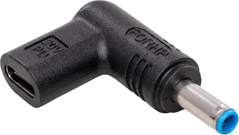 Akyga wtyczka do zasilacza uniwersalnego AK-ND-C09 USB-C / 4.5 x 3.0 mm + pin HP 20V