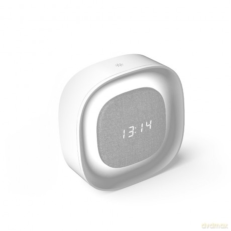 Budzik z nocną lampką LED PURE FNL-03 BJORN biały kwadratowy Forever Light