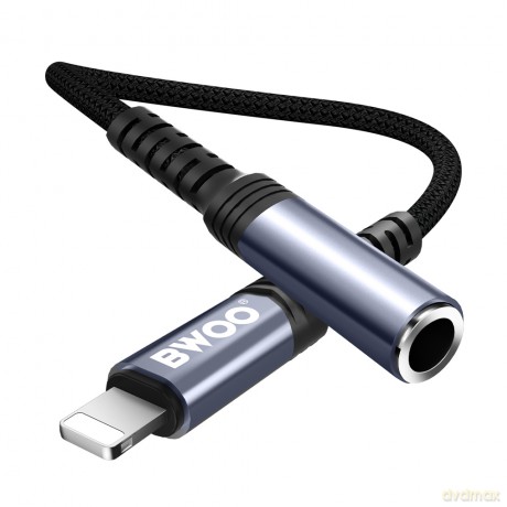 BWOO adapter BZ48 aux 3,5 mm do lightning czarny