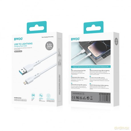 BWOO Kabel USB do Lightning 3A, 2 m