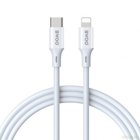 BWOO Kabel USB-C do Lightning 27W, obudowa ABS + TPE, 2 m