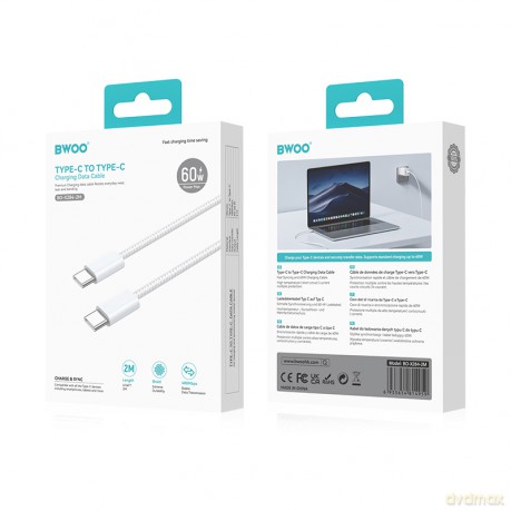 BWOO kabel USB-C do USB-C 60W, 2 m