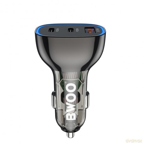 BWOO Ładowarka samochodowa 68W z podwójnym portem USB-C i portem USB
