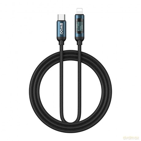BWOO Pleciony kabel USB-C do Lightning 27W z animowanym podświetleniem, 1m