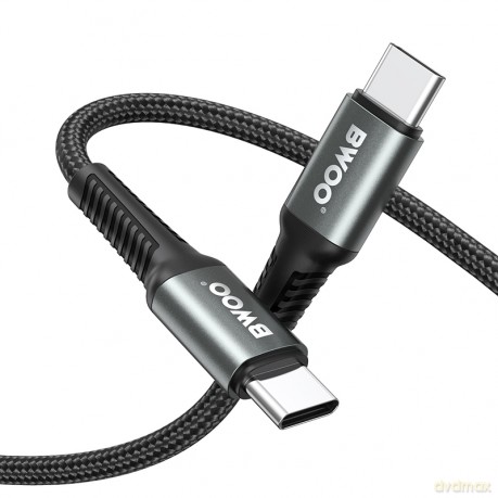 BWOO Pleciony kabel USB-C do USB-C 60W, 2 m