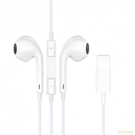 BWOO słuchawki BO-HF10 Wired Earphone lightning stereo białe