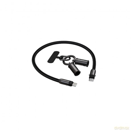 Devia kabel uniwersalna smycz 2w1 PD USB-C - USB-C 0,3 m 60W czarny