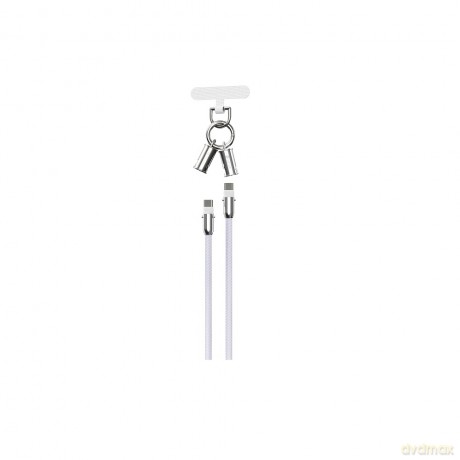 Devia kabel uniwersalna smycz 2w1 PD USB-C - USB-C 0,3 m 60W lawendowy
