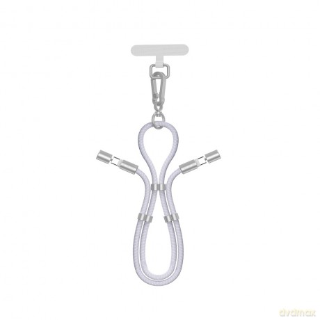 Devia kabel uniwersalna smycz 2w1 PD USB-C - USB-C 1,6 m 60W lawendowy z regulacją długości