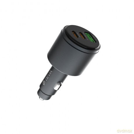 Devia ładowarka samochodowa Extreme Metal PD QC 116W 1x USB 2x USB-C czarna