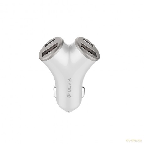 Devia ładowarka samochodowa Smart PD 48W 2x USB 2x USB-C srebrna
