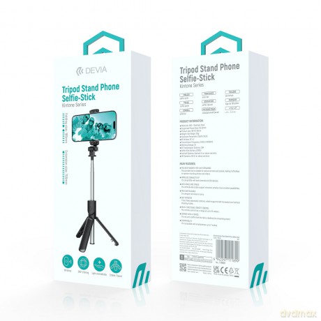 Devia selfie stick Bluetooth tripod ES083 czarny