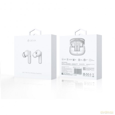 Devia słuchawki Bluetooth TWS Pro 1 białe z ANC