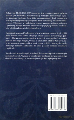 Encyklopedia umiejętności politycznych - Mohl von Robert [KSIĄŻKA]