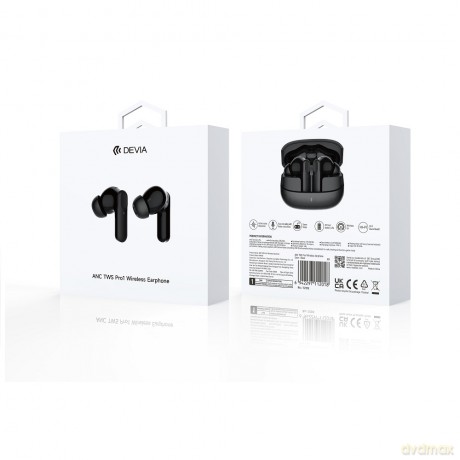 Devia słuchawki Bluetooth TWS Pro 1 czarne ANC