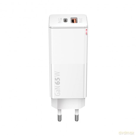 Forever Core ładowarka sieciowa PD+ QC 3.0 GaN 1x USB 1x USB-C 65W biała
