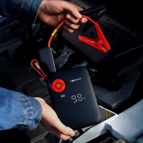 Forever jump starter 4w1 JS-400 26,64Wh czarno-czerwony