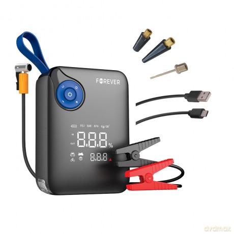 Forever jump starter 4w1 JS-400 26,64Wh czarno-niebieski