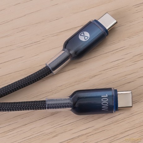 Forever kabel Ombre USB-C - USB-C 1,0 m 100W czarny