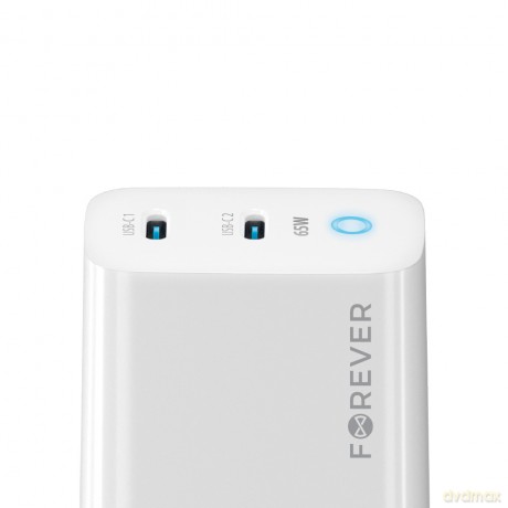 Forever ładowarka sieciowa GaN PD QC TC-06-65CC 2x USB-C 65W biała