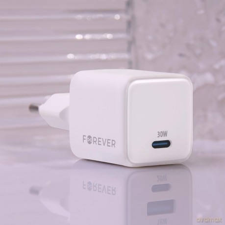 Forever ładowarka sieciowa GaN PD QC TC-08-30C 1x USB-C 30W biała