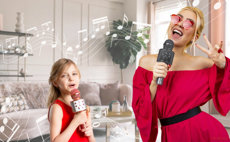 Forever mikrofon z głośnikiem Bluetooth BMS-300 Lite różowe złoto